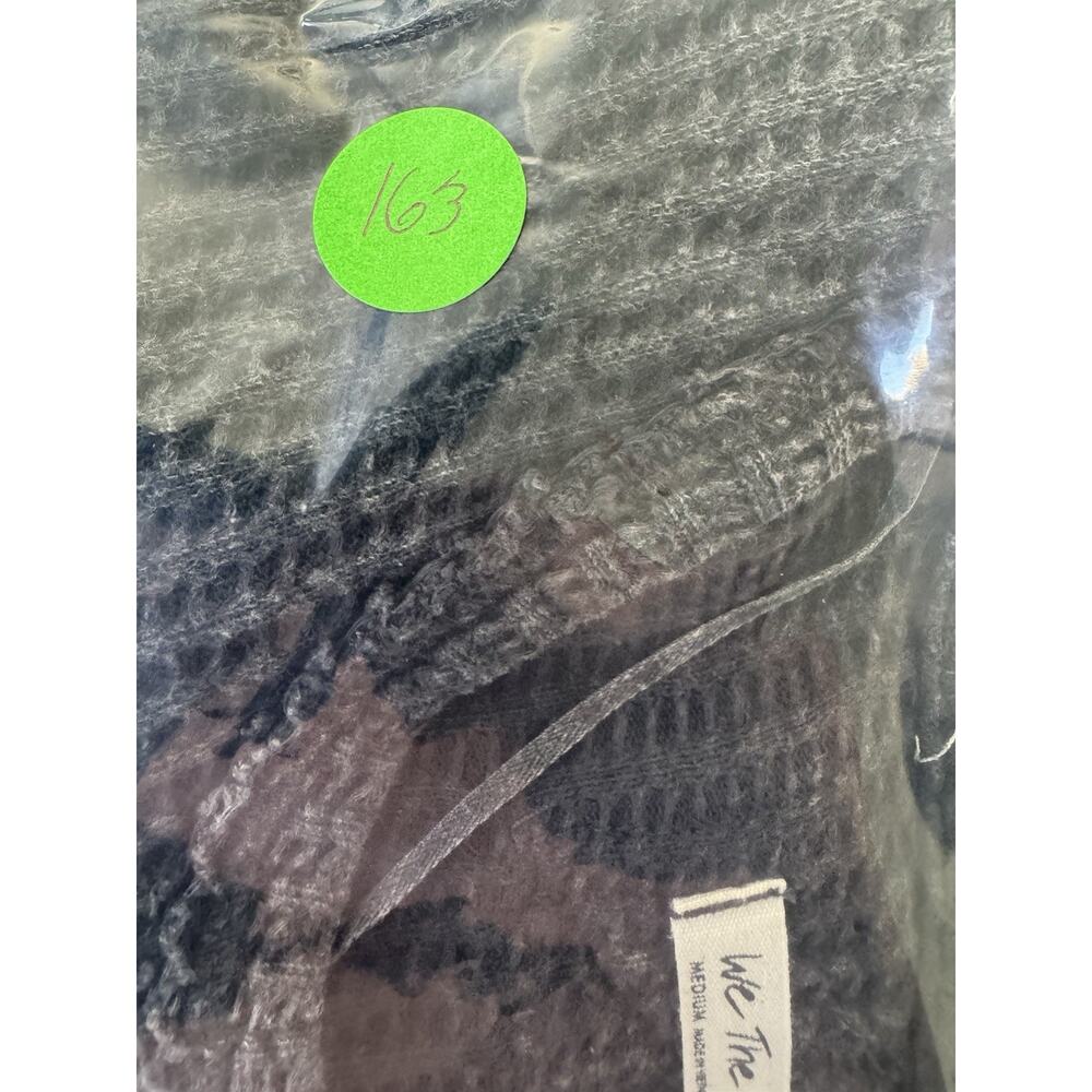 We The Free People Gray Waffle Knit Thermal Long Sleeve Medium Top #NE163 - Picture 15 of 15